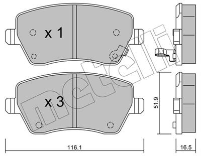 METELLI 22-0485-1 Číslo výrobce: 23973. EAN: 8032747622094.