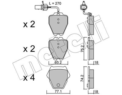 METELLI 22-0774-1 Číslo výrobce: 23119. EAN: 8032747626351.