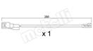 METELLI SU.423 - Výstražný kontakt, opotrebenie brzdového obloženia