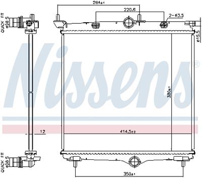 NISSENS 607031 Číslo výrobce: TP4221364440. EAN: 5707286535268.