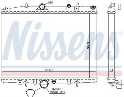 NISSENS 63705A Číslo výrobce: 376714394. EAN: 5707286212756.