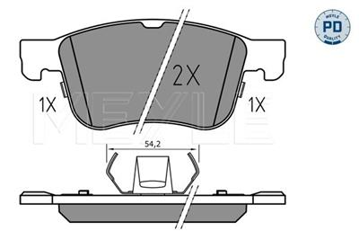 MEYLE 025 205 5617/PD Číslo výrobce: MBP1891PD. EAN: 4040074323557.