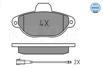 MEYLE 025 214 3616 Číslo výrobce: MBP1598. EAN: 4040074171714.