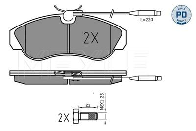 MEYLE 025 217 9919/PD Číslo výrobce: MBP1665PD. EAN: 4040074181751.