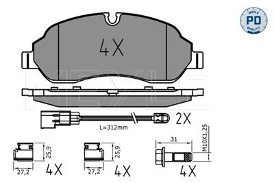 MEYLE 025 220 3417/PD Číslo výrobce: MBP1810PD. EAN: 4040074296240.