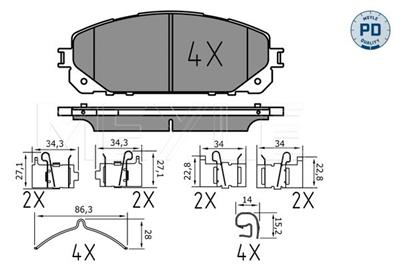 MEYLE 025 220 7018/PD Číslo výrobce: MBP1812PD. EAN: 4040074295946.