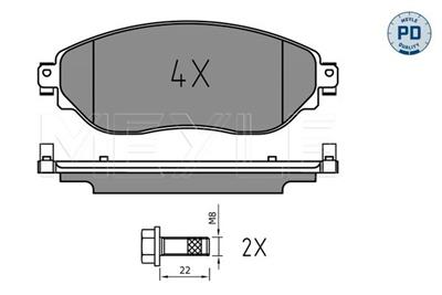MEYLE 025 220 8718/PD Číslo výrobce: MBP1736PD. EAN: 4040074226377.