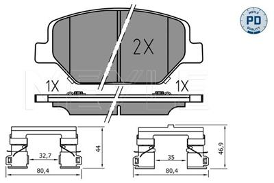 MEYLE 025 221 3819/PD Číslo výrobce: MBP1817PD. EAN: 4040074296165.