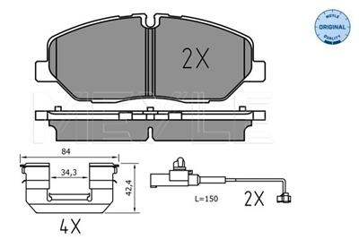 MEYLE 025 224 2020/PD Číslo výrobce: MBP1836PD. EAN: 4040074296103.