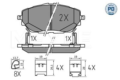 MEYLE 025 227 8218/PD Číslo výrobce: MBP1854PD. EAN: 4040074296073.