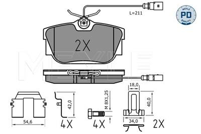 MEYLE 025 234 4616/PD Číslo výrobce: MBP0793PD. EAN: 4040074137796.