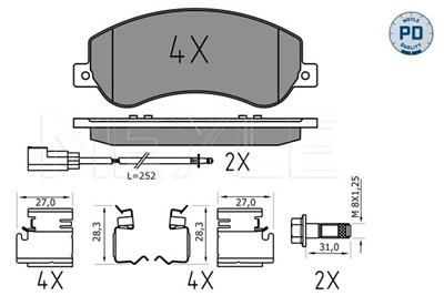 MEYLE 025 244 8419/PD Číslo výrobce: MBP0814PD. EAN: 4040074137413.