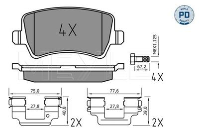 MEYLE 025 244 9618/PD Číslo výrobce: MBP1910PD. EAN: 4040074323809.