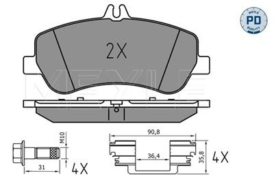 MEYLE 025 248 6720/PD Číslo výrobce: MBP0672PD. EAN: 4040074296899.