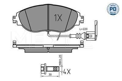 MEYLE 025 251 1720/PD Číslo výrobce: MBP1867PD. EAN: 4040074296257.