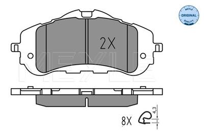 MEYLE 025 258 9518 Číslo výrobce: MBP1767. EAN: 4040074251423.