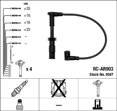 NGK 8597 Číslo výrobce: RC-AR903. EAN: 87295085974.