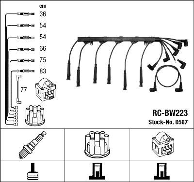NGK 0567 Číslo výrobce: RC-BW223. EAN: 87295005675.