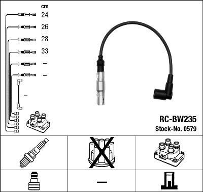 NGK 0579 Číslo výrobce: RC-BW235. EAN: 87295005798.