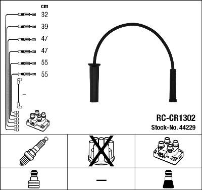 NGK 44229 Číslo výrobce: RC-CR1302. EAN: 87295442296.