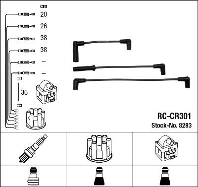 NGK 8283 Číslo výrobce: RC-CR301. EAN: 87295082836.
