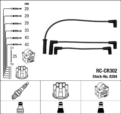 NGK 8284 Číslo výrobce: RC-CR302. EAN: 87295082843.