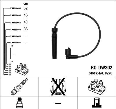 NGK 8276 Číslo výrobce: RC-DW302. EAN: 87295082768.