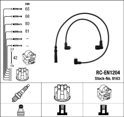 NGK 9163 Číslo výrobce: RC-EN1204. EAN: 87295091630.