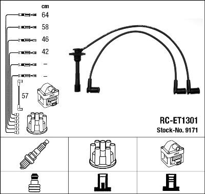 NGK 9171 Číslo výrobce: RC-ET1301. EAN: 87295091715.