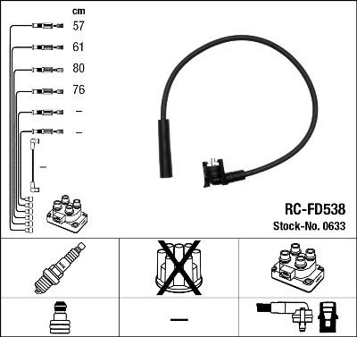 NGK 0633 Číslo výrobce: RC-FD538. EAN: 87295006337.
