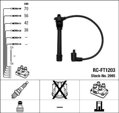 NGK 2995 Číslo výrobce: RC-FT1203. EAN: 87295029954.
