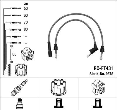 NGK 0678 Číslo výrobce: RC-FT431. EAN: 87295006788.