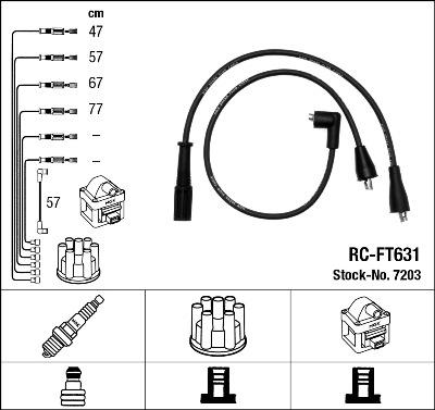 NGK 7203 Číslo výrobce: RC-FT631. EAN: 87295072035.