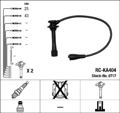 NGK 0717 Číslo výrobce: RC-KA404. EAN: 87295007174.