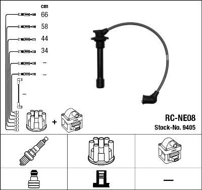 NGK 9405 Číslo výrobce: RC-NE08. EAN: 87295094051.