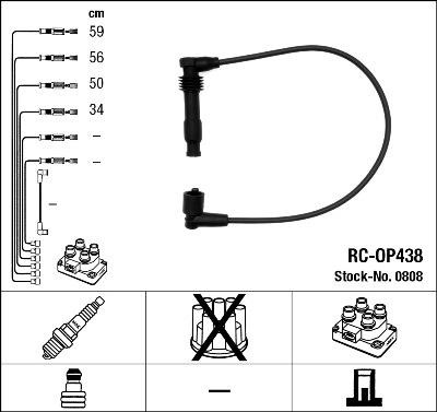 NGK 0808 Číslo výrobce: RC-OP438. EAN: 87295008089.