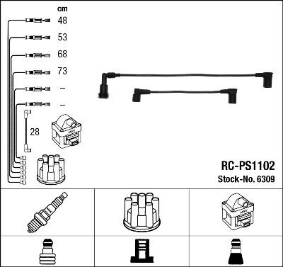 NGK 6309 Číslo výrobce: RC-PS1102. EAN: 87295063095.