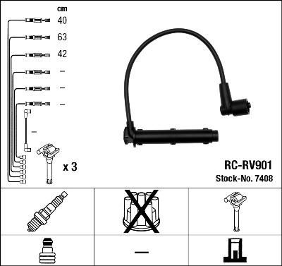 NGK 7408 Číslo výrobce: RC-RV901. EAN: 87295074084.