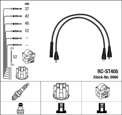 NGK 0906 Číslo výrobce: RC-ST405. EAN: 87295009062.