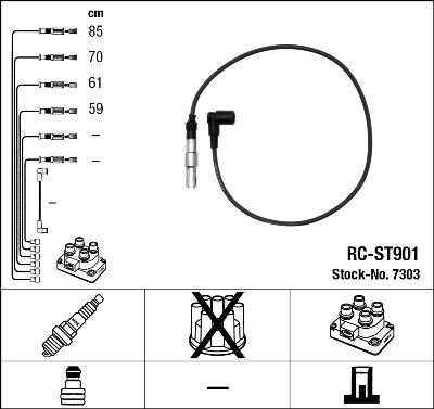 NGK 7303 Číslo výrobce: RC-ST901. EAN: 87295073032.
