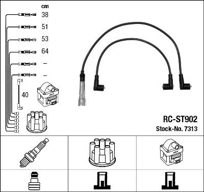 NGK 7313 Číslo výrobce: RC-ST902. EAN: 87295073131.
