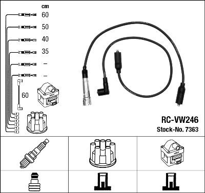 NGK 7363 Číslo výrobce: RC-VW246. EAN: 87295073636.