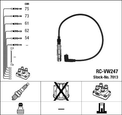NGK 7013 Číslo výrobce: RC-VW247. EAN: 87295070130.