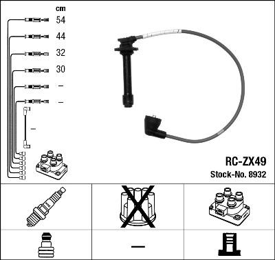NGK 8932 Číslo výrobce: RC-ZX49. EAN: 87295089323.