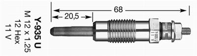 NGK 4791 Číslo výrobce: Y-935U. EAN: 87295147917.