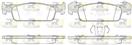 ROADHOUSE 21540.10 - Sada brzdových platničiek, vždy 4 kusy v sade