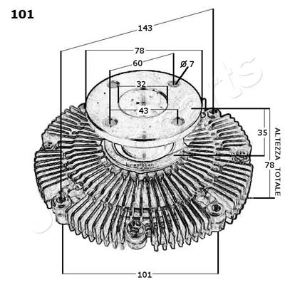 JAPANPARTS VC-101 EAN: 8033001311921.