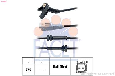 FACET 21.0092 Číslo výrobce: KW 460 092. EAN: 8012510054628.