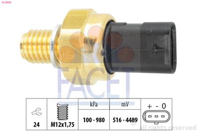 FACET 25.0009 Číslo výrobce: KW 480 009. EAN: 8012510301043.