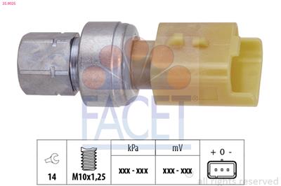 FACET 25.0025 Číslo výrobce: EPS 1.980.025. EAN: 8012510303450.